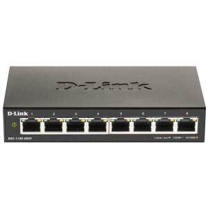 D-Link DGS-1100-08V2 8-Port Managed Gigabit Ethernet Switch, fanless, desktop D-Link DGS-1100-08V2 8-Port Managed Gigabit Ethernet Switch, fanless, desktop